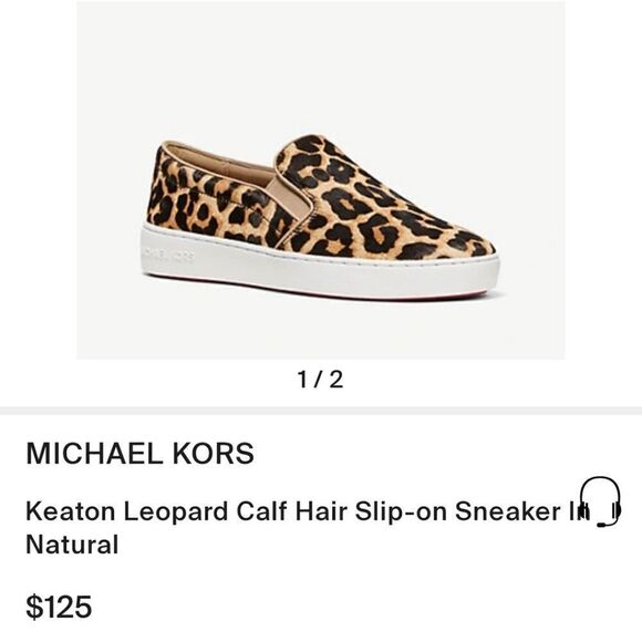 Michael Kors Keaton Leopard Calf Hair Slip-On Sneaker - Picture 11 of 11